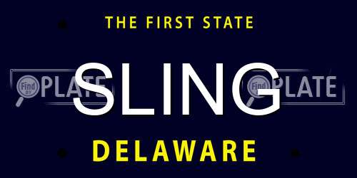 SLING Delaware License Plate