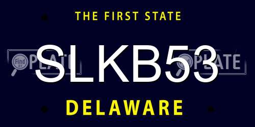 SLKB53 Delaware License Plate
