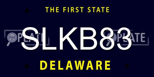 SLKB83 Delaware License Plate