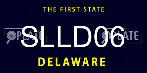 SLLD06 Delaware License Plate