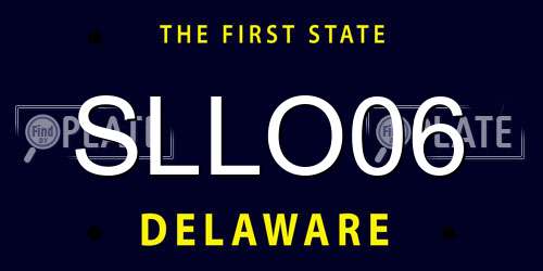 SLLO06 Delaware License Plate