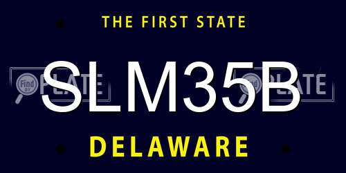 SLM35B Delaware License Plate