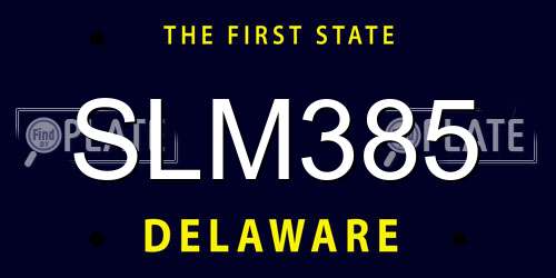 SLM385 Delaware License Plate