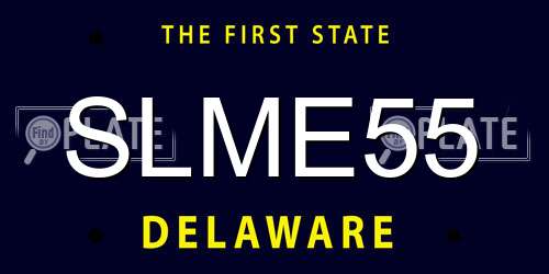 SLME55 Delaware License Plate
