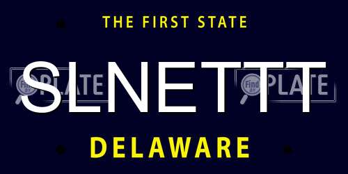 SLNETTT Delaware License Plate