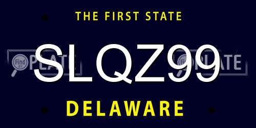 SLQZ99 Delaware License Plate