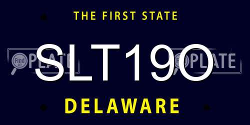 SLT19O Delaware License Plate