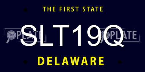 SLT19Q Delaware License Plate