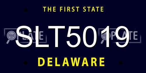 SLT5019 Delaware License Plate