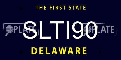 SLTI90 Delaware License Plate