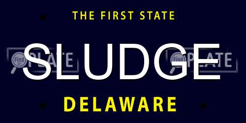 SLUDGE Delaware License Plate