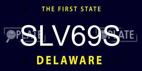 SLV69S Delaware License Plate