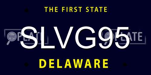 SLVG95 Delaware License Plate