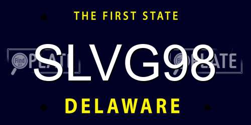 SLVG98 Delaware License Plate