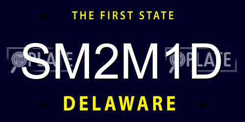SM2M1D Delaware License Plate