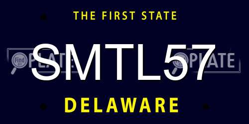 SMTL57 Delaware License Plate