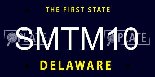 SMTM10 Delaware License Plate