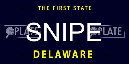SNIPE Delaware License Plate