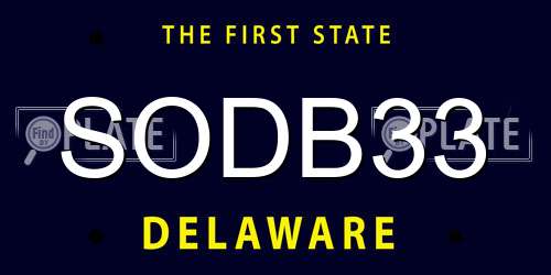 SODB33 Delaware License Plate