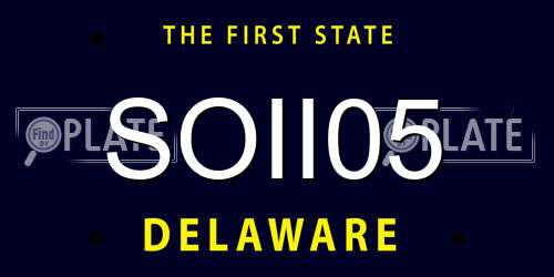 SOII05 Delaware License Plate