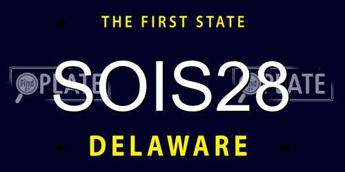 SOIS28 Delaware License Plate