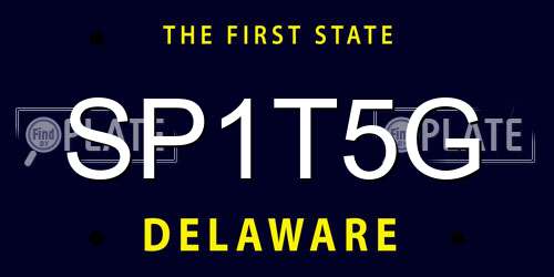 SP1T5G Delaware License Plate