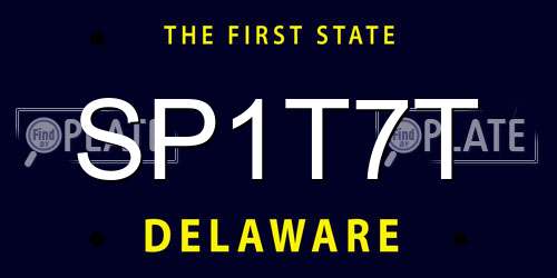 SP1T7T Delaware License Plate