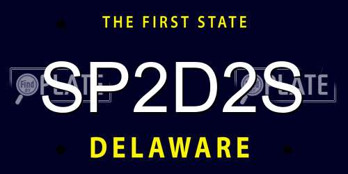 SP2D2S Delaware License Plate