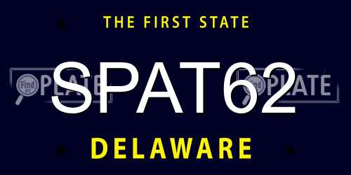 SPAT62 Delaware License Plate
