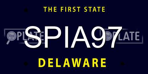 SPIA97 Delaware License Plate