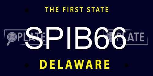 SPIB66 Delaware License Plate