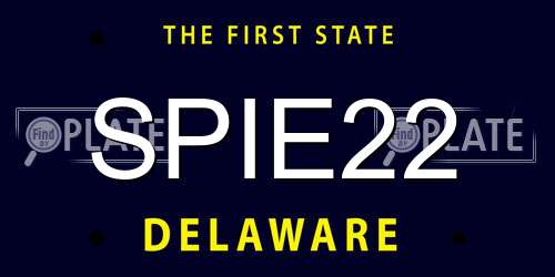 SPIE22 Delaware License Plate