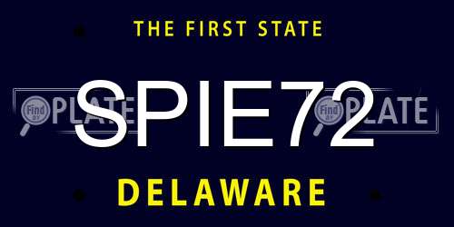 SPIE72 Delaware License Plate