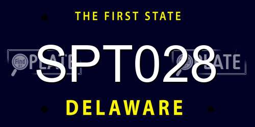 SPT028 Delaware License Plate