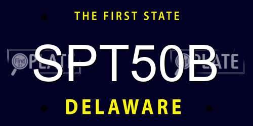 SPT50B Delaware License Plate