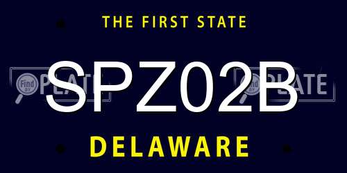 SPZ02B Delaware License Plate