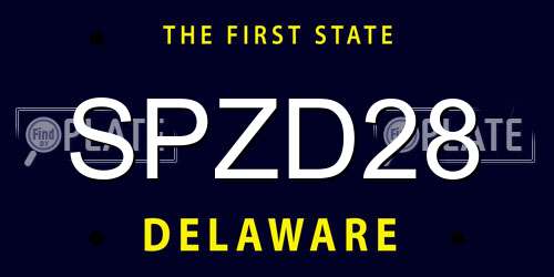 SPZD28 Delaware License Plate