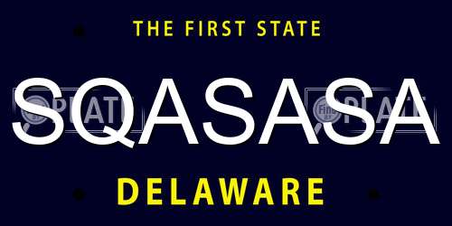 SQASASA Delaware License Plate