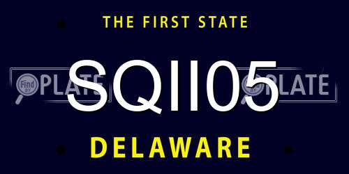 SQII05 Delaware License Plate