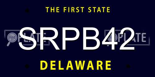 SRPB42 Delaware License Plate