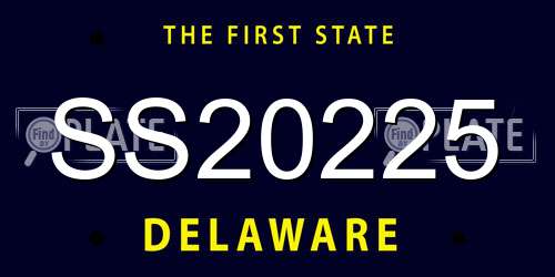 SS20225 Delaware License Plate