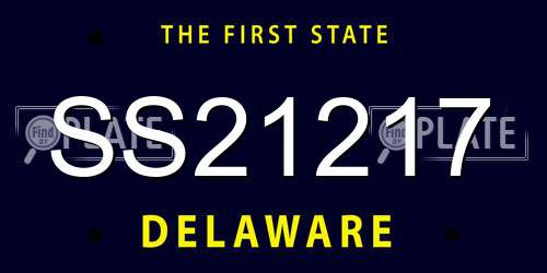 SS21217 Delaware License Plate