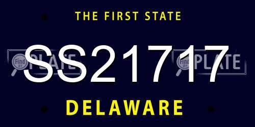 SS21717 Delaware License Plate