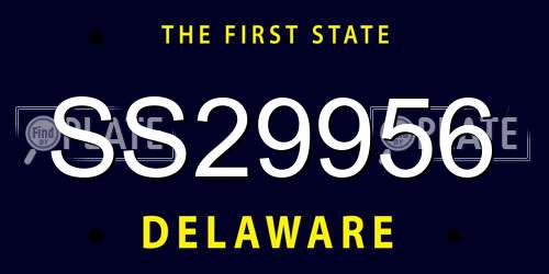 SS29956 Delaware License Plate