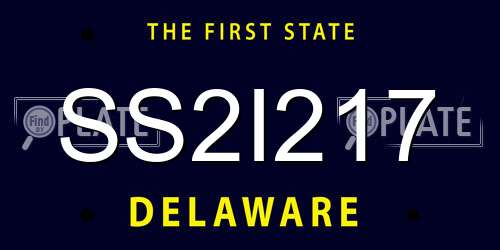 SS2I217 Delaware License Plate