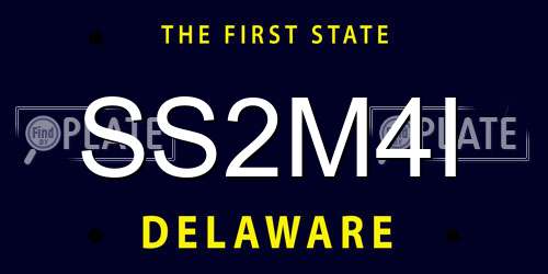 SS2M4I Delaware License Plate