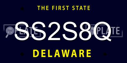 SS2S8Q Delaware License Plate