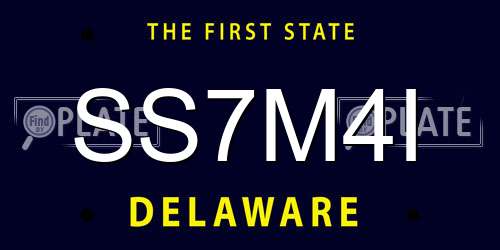 SS7M4I Delaware License Plate