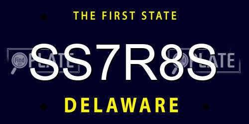 SS7R8S Delaware License Plate