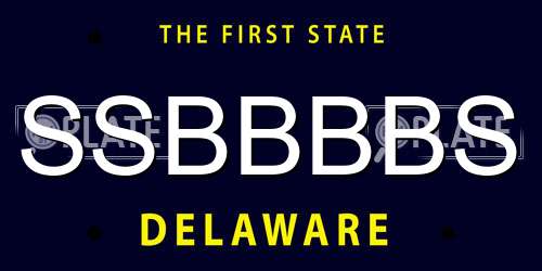 SSBBBBS Delaware License Plate